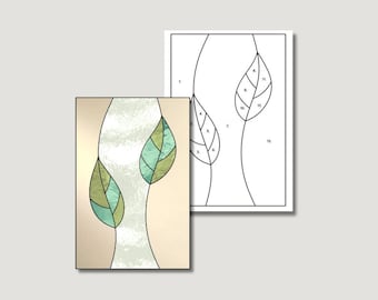 Beginner Stained Glass Leaf Pattern: DIY Suncatcher Art (PDF Pattern)