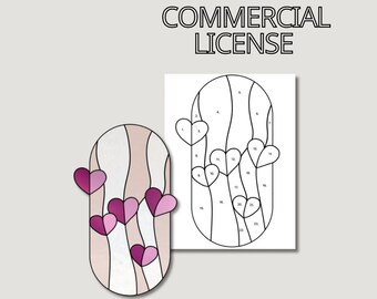Valentines Heart Stained Glass Pattern: DIY Suncatcher (Digital Download)
