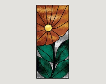 Stained Glass Flower Pattern: Beginner Art (Digital Download PDF)