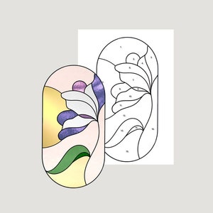 Flower Suncatcher Stained Glass Pattern: DIY Beginner Project (Digital Download PDF)