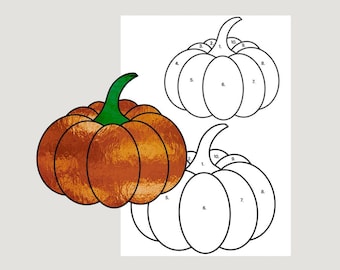 Pumpkin Suncatcher Stained Glass Pattern: Beginner Fall Art (PDF Pattern)
