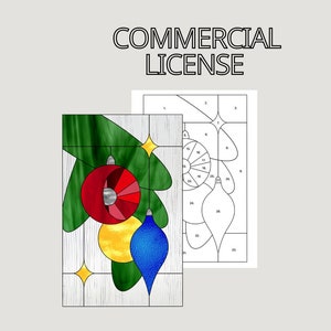 Christmas Ornaments Stained Glass Pattern: DIY Suncatcher (PDF Pattern)