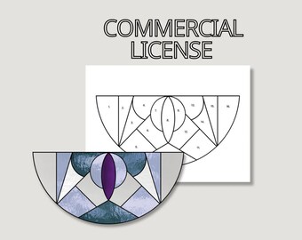 Boho Glasmalerei-Muster: Abstrakter Glasmalerei-Sonnenfänger DIY (PDF-Muster)