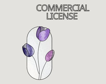 Modèle de vitrail tulipes : attrape-soleil DIY pour débutant (téléchargement numérique)