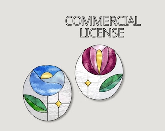Flower Suncatcher Stained Glass Pattern: DIY Design (PDF Pattern)