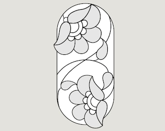 Boho Flower Stained Glass Pattern: Suncatcher DIY (PDF Pattern)