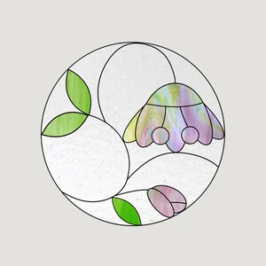 Stained Glass Flower Pattern: Beginner Suncatcher Design (PDF Pattern)