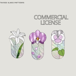 Lot de 3 fleurs à motif de vitrail, vitrail DIY, fleur d&#39;art mural en verre, ornement suspendu, fleurs à motifs de vitrail