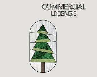 Christmas Tree Stained Glass Pattern (PDF)
