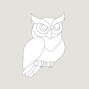 Owl Stained Glass Pattern: DIY Suncatcher (PDF Digital File)