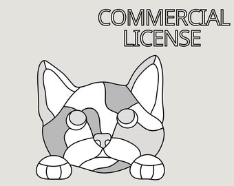 Cat Suncatcher Stained Glass Pattern: DIY Window Art (Digital Download)