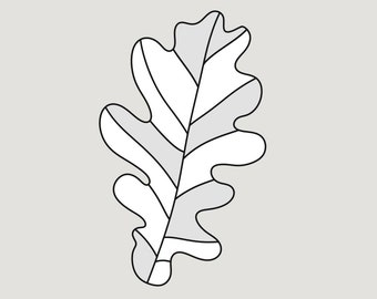 Oak Leaf Stained Glass Pattern: Beginner Suncatcher DIY (Digital Download)