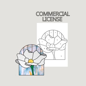 DIY Flower Stained Glass Pattern: Beginner Suncatcher (Commercial License)