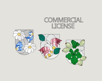 DIY Flower Stained Glass Pattern: Sun Catcher, Window Hanging (Digital Download)