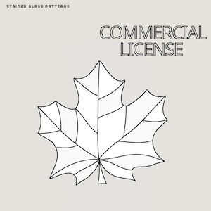 Stained glass pattern Maple Leaf, Leaf suncatcher pattern, DIY Stained glass leaf, Glass patterns floral, Autumn leaf, Beginner pattern