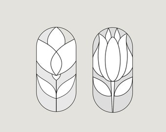Mönster för blomfärgat glas: Nybörjare DIY (digital nedladdning)