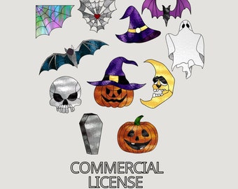 ステンドグラス　ハロウィン　ミイラ 深層組ハロウィン2024】ステンドグラスタペストリー（寧々丸） | 深層 工芸品
