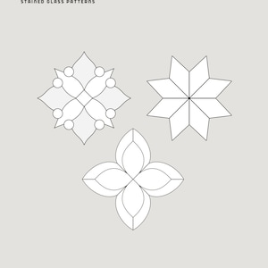 Conjunto de 3 patrones de vidrieras para Navidad, adornos navideños, patrón para principiantes, decoración de árboles de Navidad, arte con vidrieras