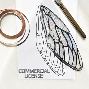 Wing Suncatcher Stained Glass Pattern: DIY Window Decor (PDF Pattern)