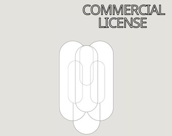 May include: A black and white graphic design of overlapping circles, with the text "COMMERCIAL LICENSE" above the design. The text "SGP STAINED GLASS PATTERNS" is at the top of the image.