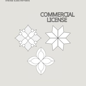 Snowflake Stained Glass Pattern Set: Christmas Ornaments (Commercial License) (PDF Pattern)