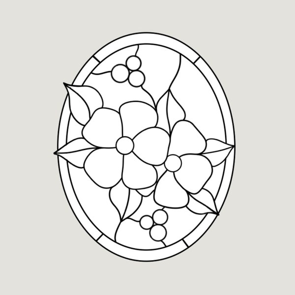 Stained Glass Floral Patterns Etsy