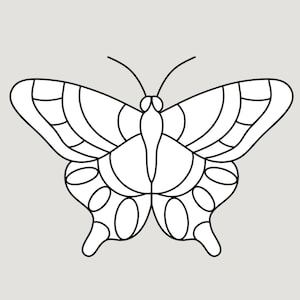 Butterfly Stained Glass Pattern: DIY Hanging Ornament (PDF Pattern)