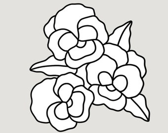 PATTERN Pansy Viola Stained Glass Pattern PDF Digital Download Stained ...
