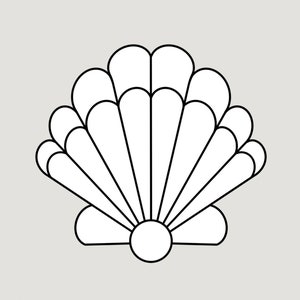 Shell Pattern Stained Glass Pattern Downloadable Pattern Glass Pattern ...