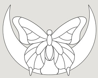 Butterfly Stained Glass Pattern: Beginner Suncatcher DIY (Digital Download)