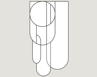 Art Deco Stained Glass Pattern: Beginner DIY Project (PDF Pattern)