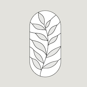 Stained glass pattern leaf Do it yourself DIY stained glass Beginner Pattern Glass patterns leaf Boho pattern to download