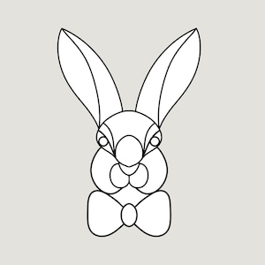 Rabbit Suncatcher Stained Glass Pattern: Beginner DIY (PDF Pattern)