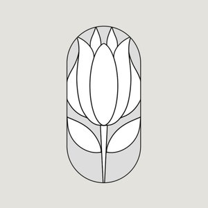 Boho Flower Stained Glass Pattern: DIY Botanical Design (PDF Pattern)