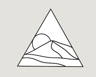 Mountain Stained Glass Pattern: Beginner DIY Suncatcher (Digital Download)