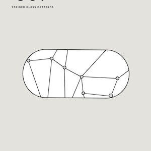 Ursa Glass pattern DIY Stained glass pattern Do it yourself Glass patterns Beginner pattern Ursa Major stained glass Pattern