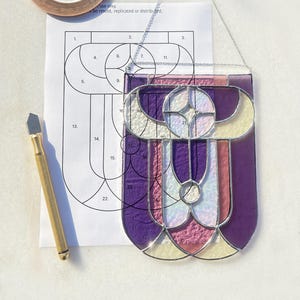 Stained Glass Panel Pattern: Boho Art Deco Suncatcher (Digital Download)