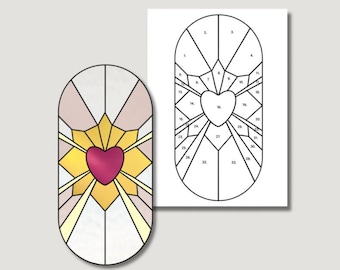 Heart Suncatcher Stained Glass Pattern: DIY Beginner Project (Digital Download)