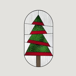 Buntglas Muster Weihnachtsbaum, DIY Buntglas, DIY Suncatcher, Buntglas Weihnachten, Weihnachtsmuster