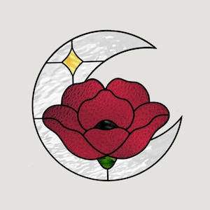 Stained Glass Poppy Pattern: DIY Suncatcher (PDF Pattern)