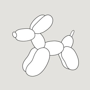Balloon Dog Stained Glass Pattern: Beginner Suncatcher (PDF Download)