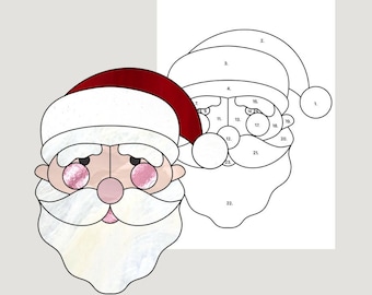 Weihnachtsmann Glasmalerei: Weihnachten Suncatcher DIY (PDF-Muster)