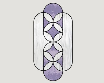 Anfänger Stained Glass Pattern: Abstrakter Suncatcher DIY (PDF Pattern)