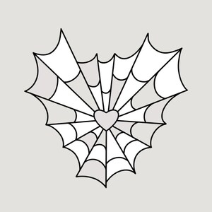 Spider Web Heart Stained Glass Pattern: Halloween Suncatcher (PDF Pattern)
