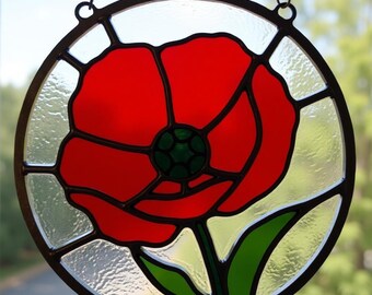 Stained Glass Poppy Pattern: Beginner DIY Home Decor (PDF, SVG)
