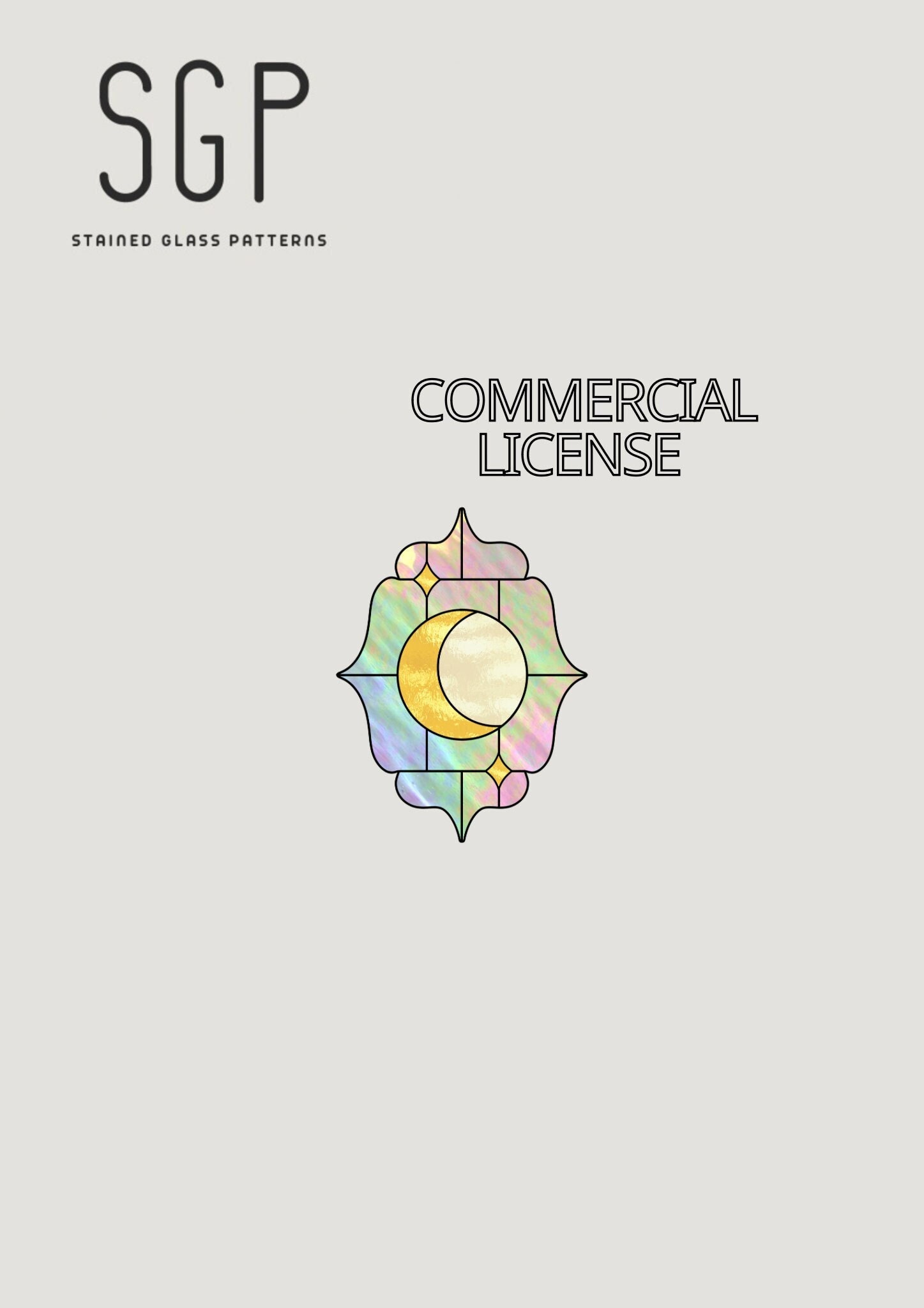 Moon and Sun Stained Glass Pattern: DIY Suncatcher (PDF Pattern)