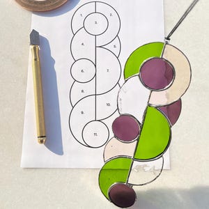 Stained glass pattern abstract, DIY Suncatcher pattern beginner, DIY Stained glass design, Glass patterns