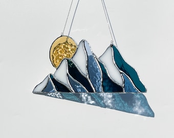 Stained Glass Mountains Pattern: DIY Commercial License (Digital Download)