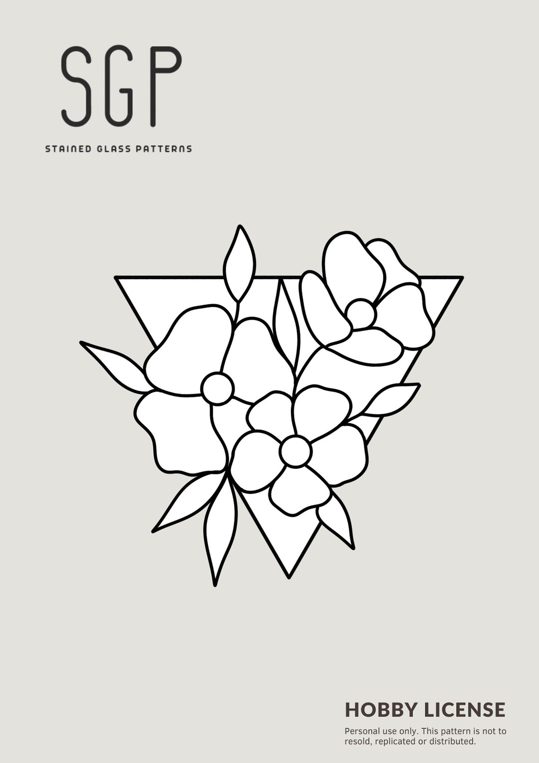 Stain Glass Pattern Flower Beginner Pattern Boho Pattern Flower Pattern