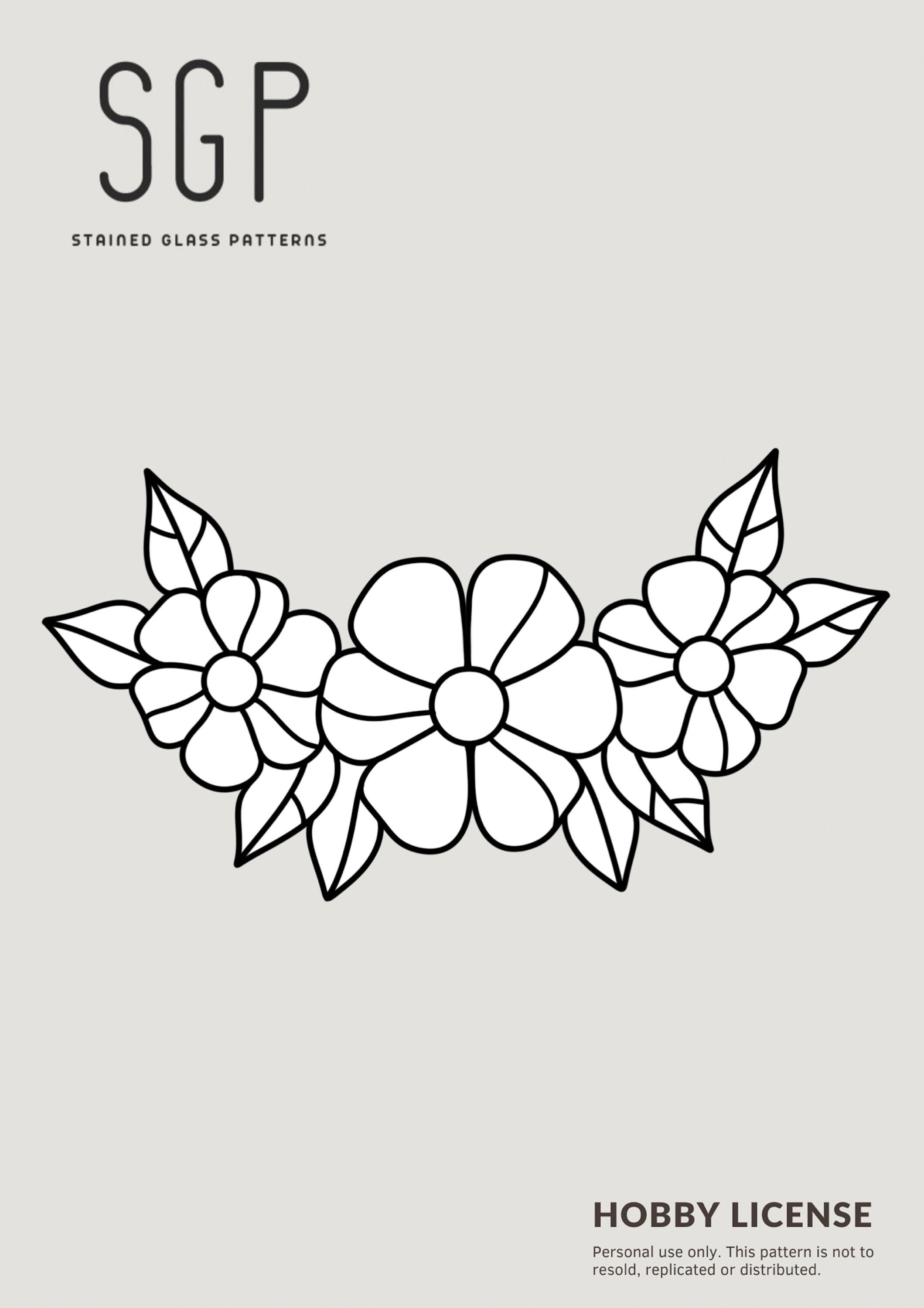 31+ Printable Flower Stained Glass Patterns
